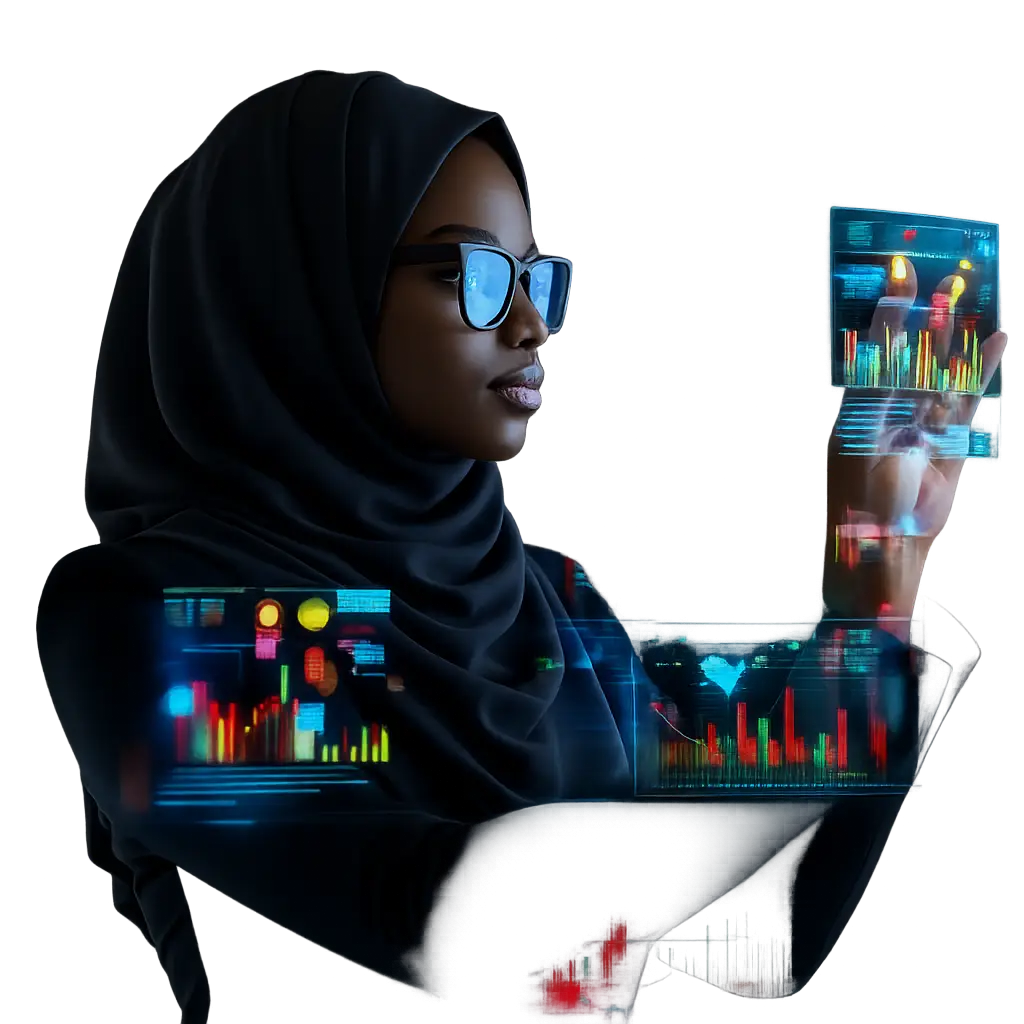 a woman on strategic advisory services in Somalia